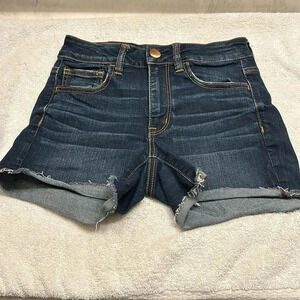 American Eagle Outfitters Women Super Stretch Hi-Rise Shortie Dark Wash Size 2